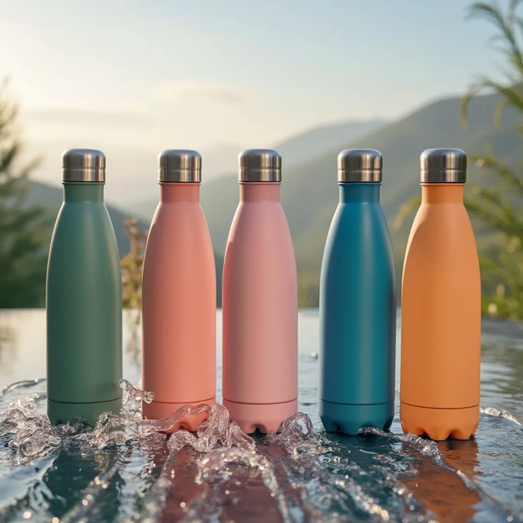 Botellas reutilizables con agua