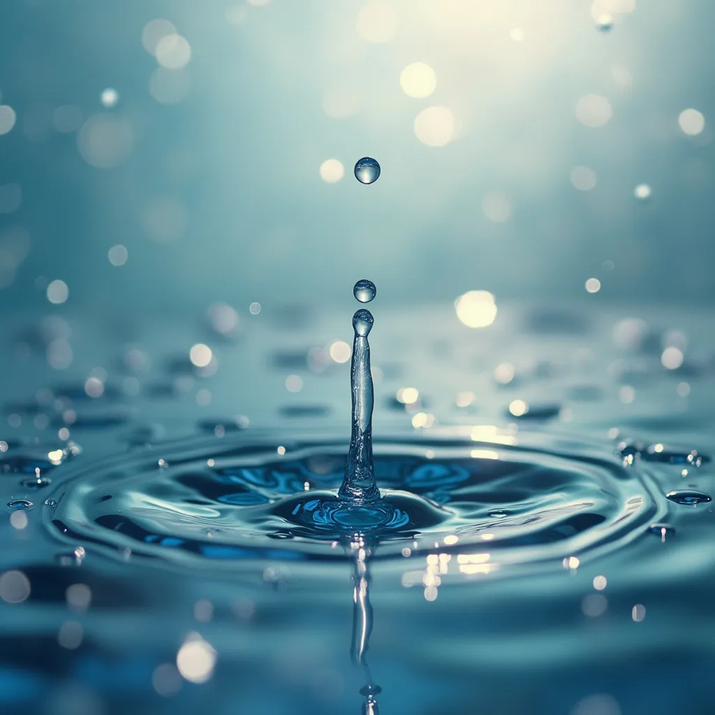 Gotas de agua fresca